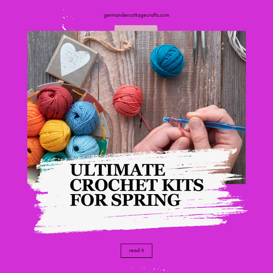 Crochet kits that are perfect for spring. Easy spring crochet kits for beginners. Gifts for crocheters