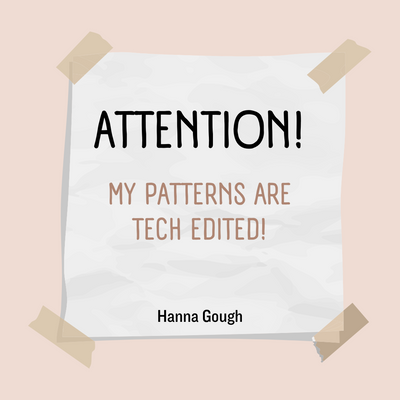 Look out for the new 'tech edited' badge on my knit and crochet patterns.