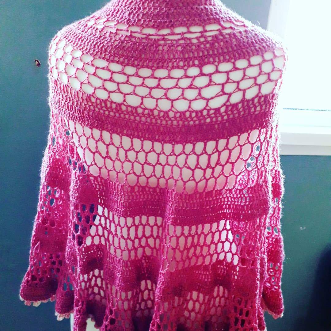 half circle lace crochet shawl
