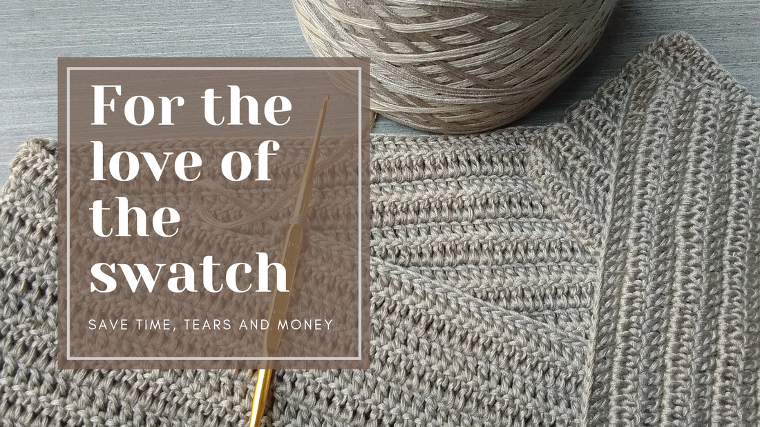 Why you need to swatch for you knitting and crochet projects. here's how to swatch. Save money, time and tears by measuring your knitting tension.