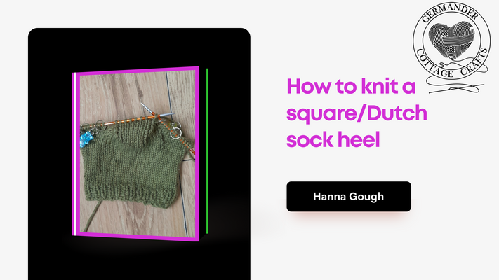 How to turn a square (also known as Dutch) heel.