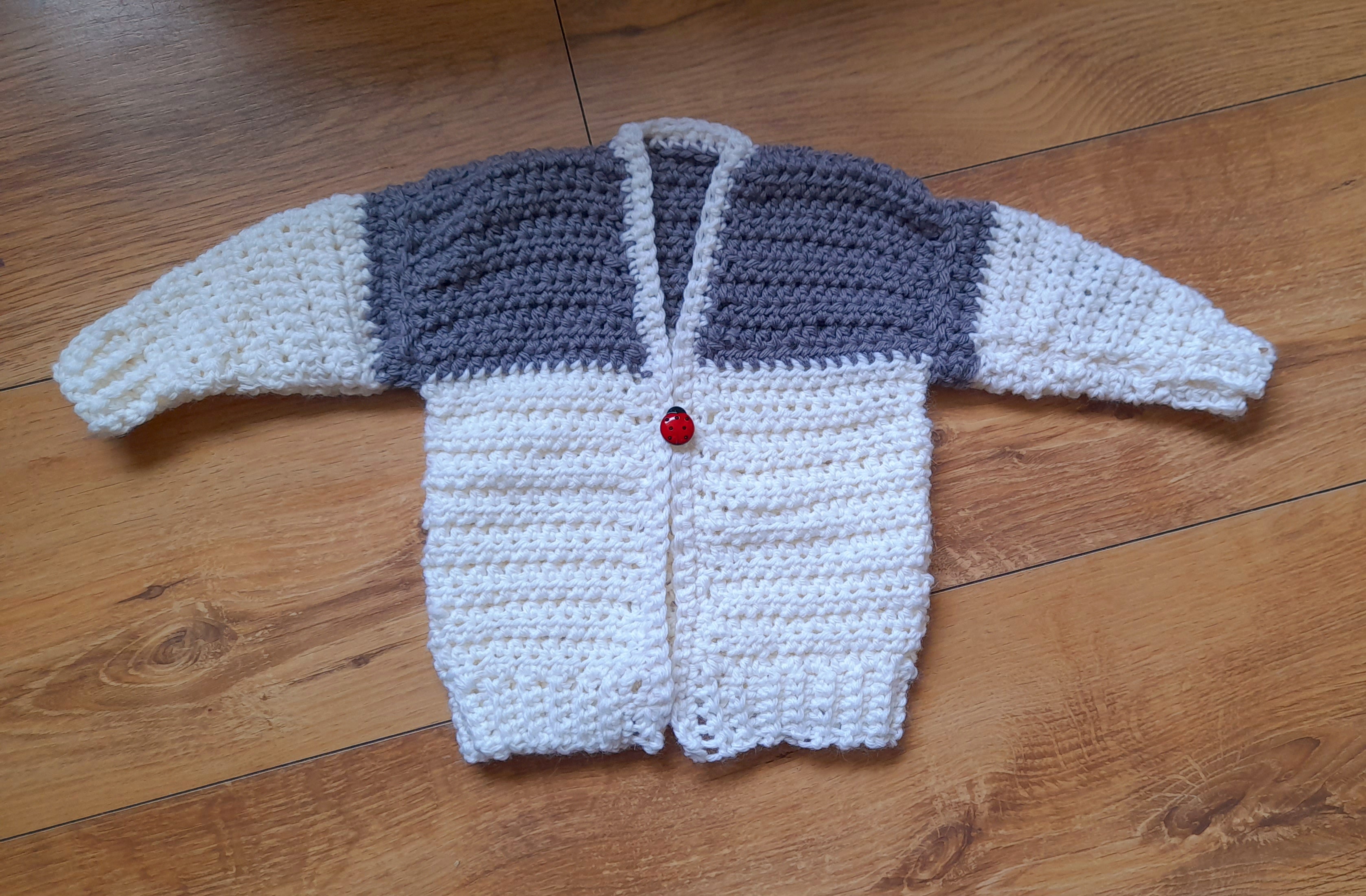 Simple crochet baby on sale sweater