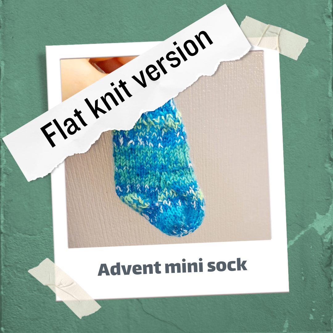 Advent mini sock pattern (flat version)