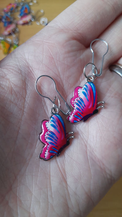 Butterfly stitch markers for knitting