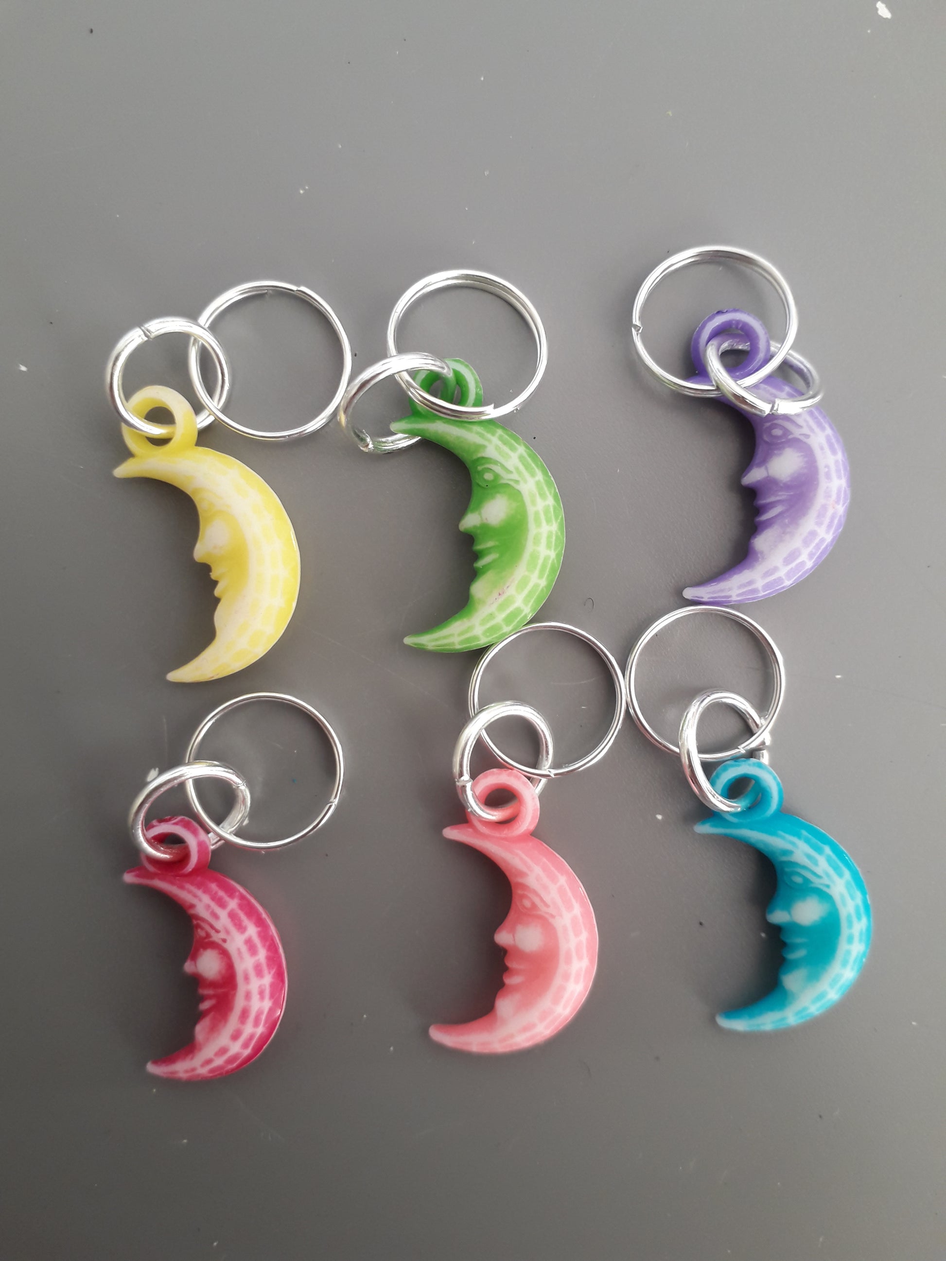 Moon stitch markers 