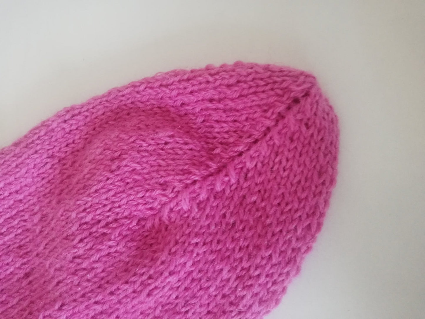 A close up of the easy one seam flat knit sock pattern 