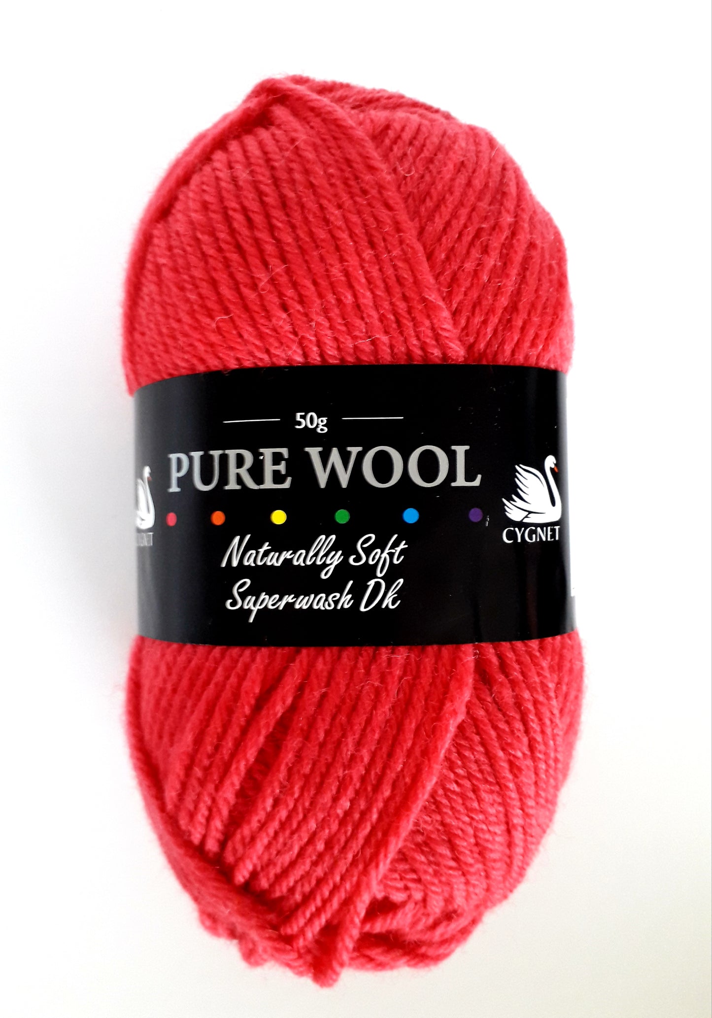 A cherry red ball of yarn