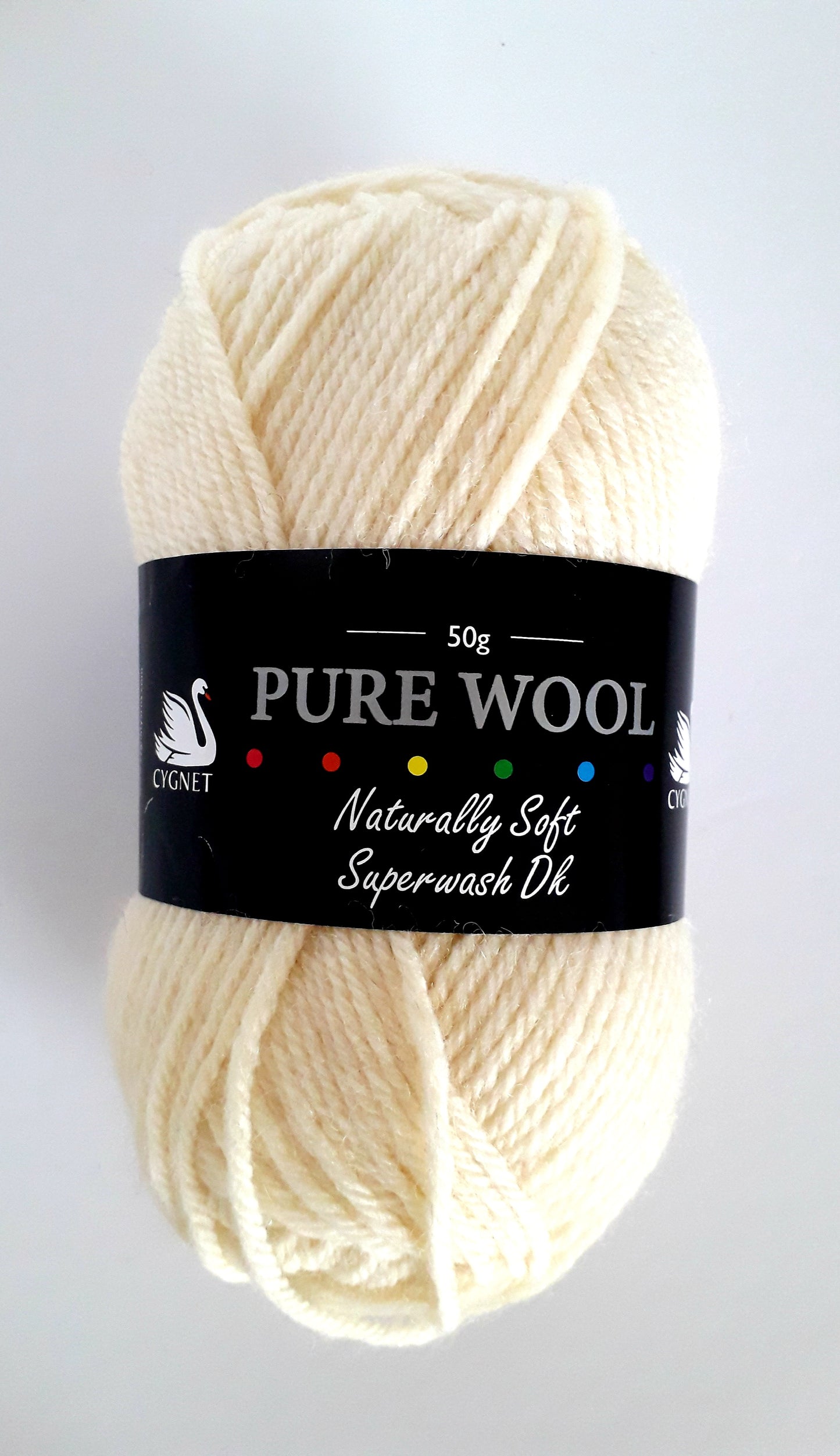 A natural white wool ball 