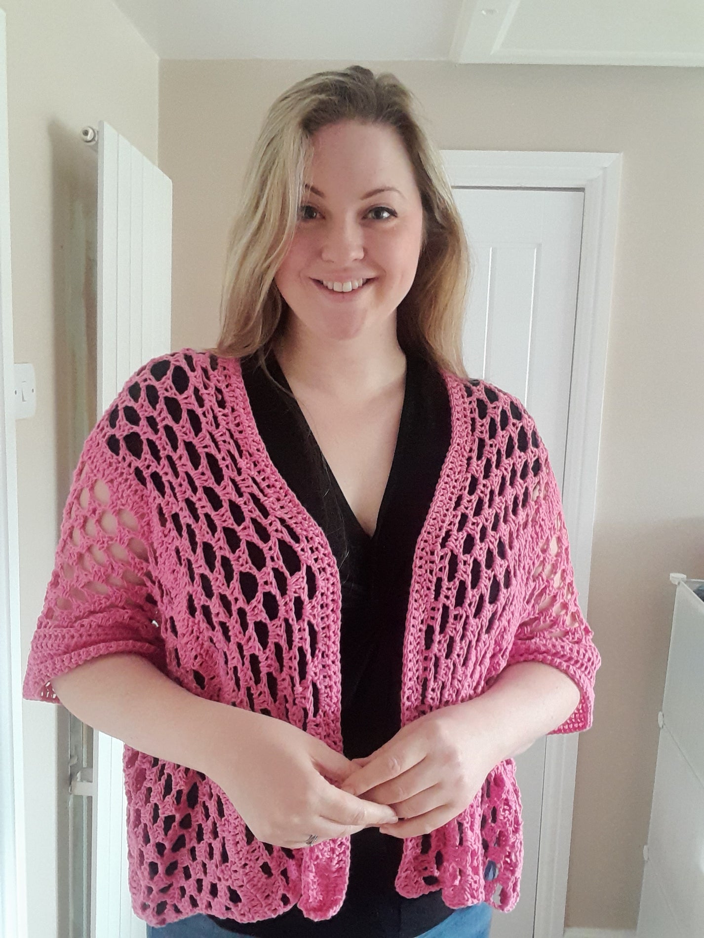 Short sleeved summer crochet cardigan pattern. Lace cardi crochet ...