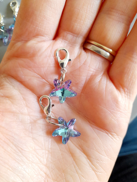 Star stitch markers for knitting or crochet