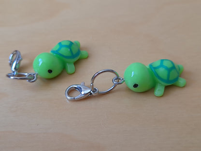 Handmade turtle stitch markers