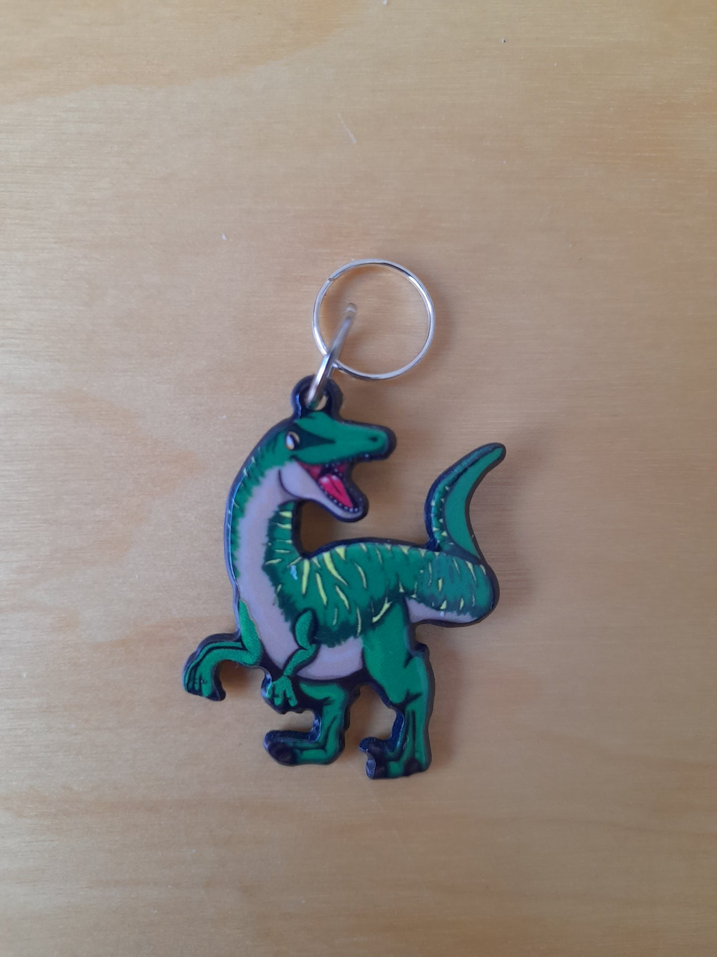 crochet dino stitch marker 