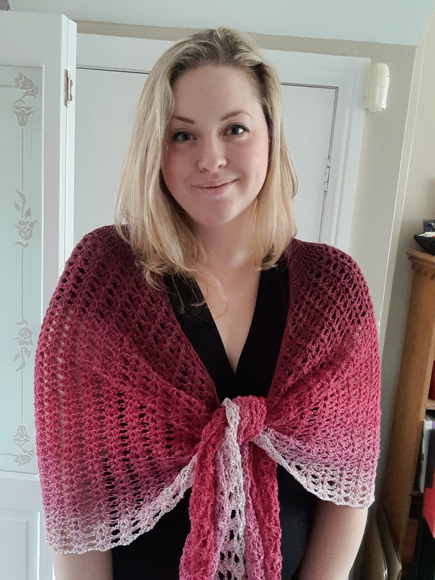 Aurora Nox crochet lace shawl pattern