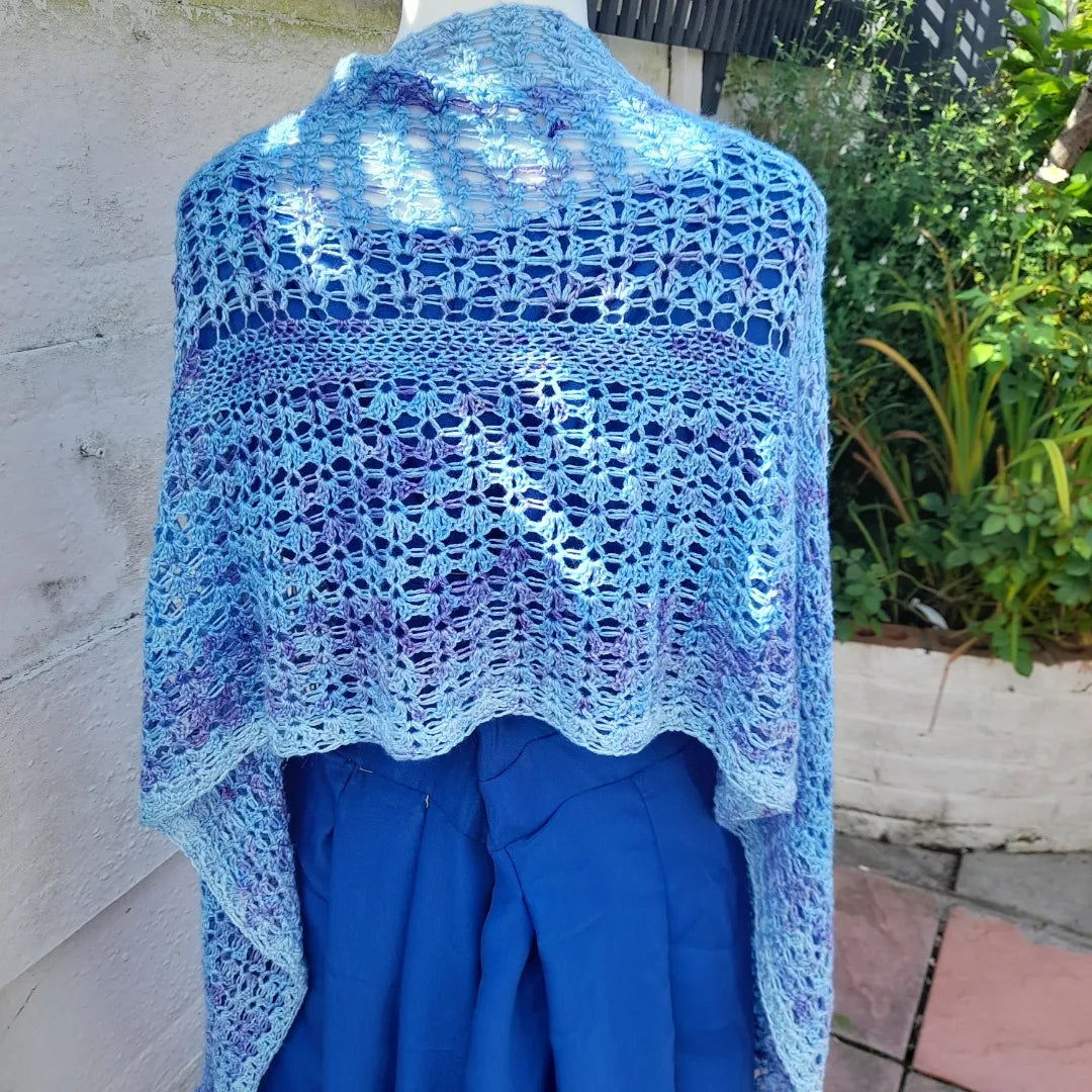 V stitch shawl pattern