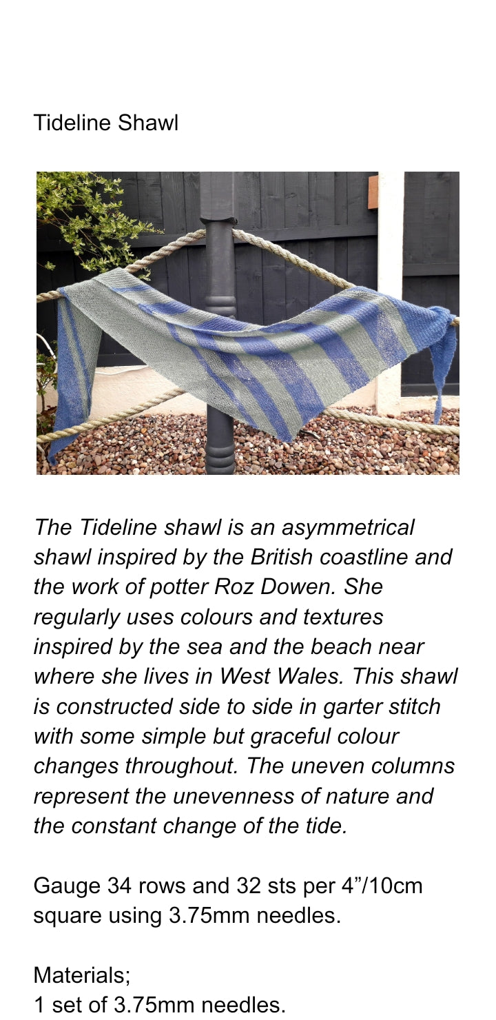 Sideways shawl pattern 