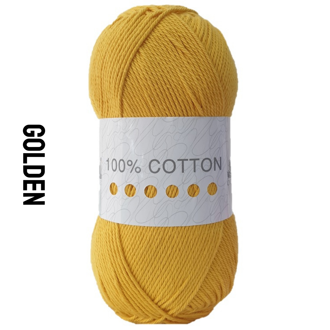 Cotton DK yarn in golden