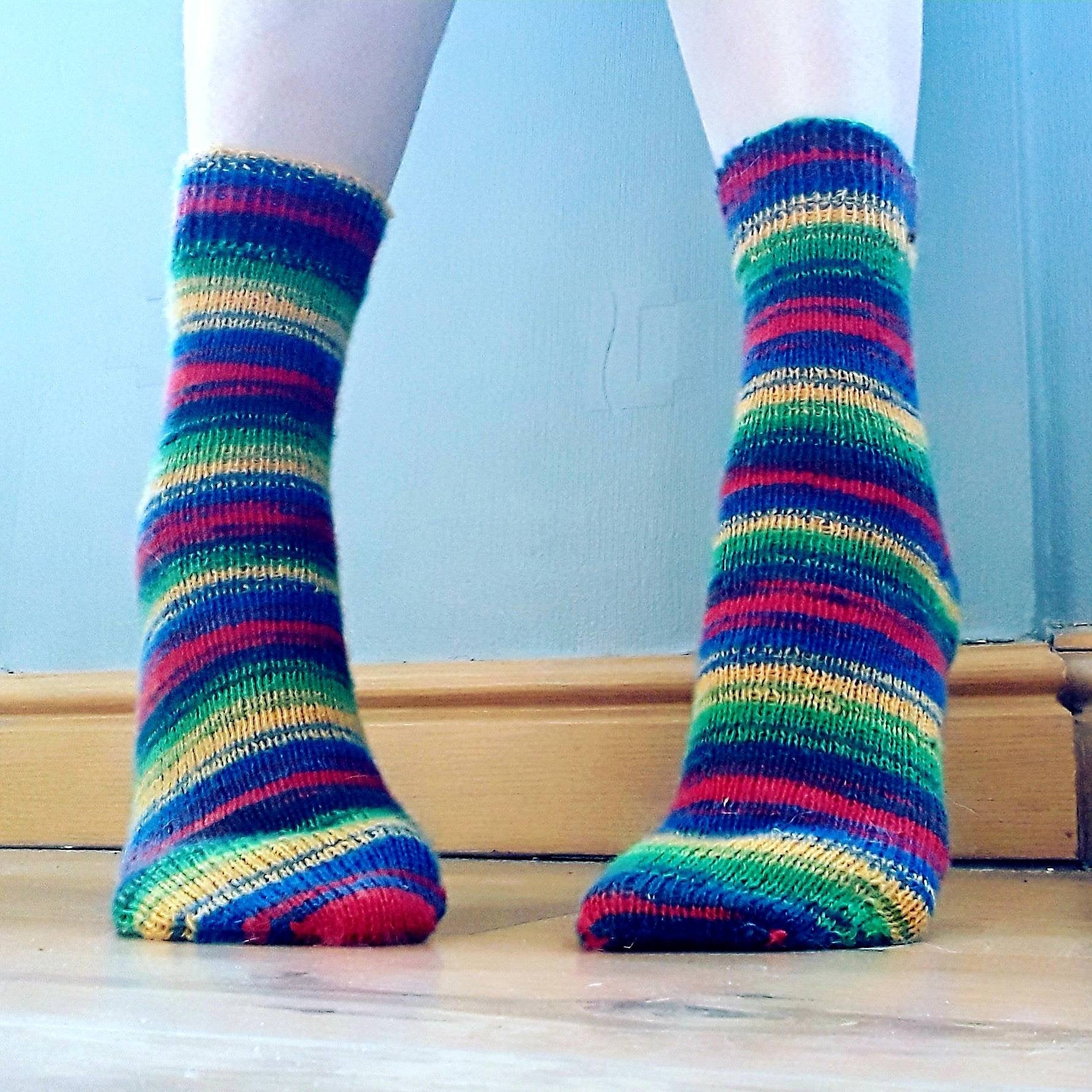 Basic 4ply sock knitting pattern. 