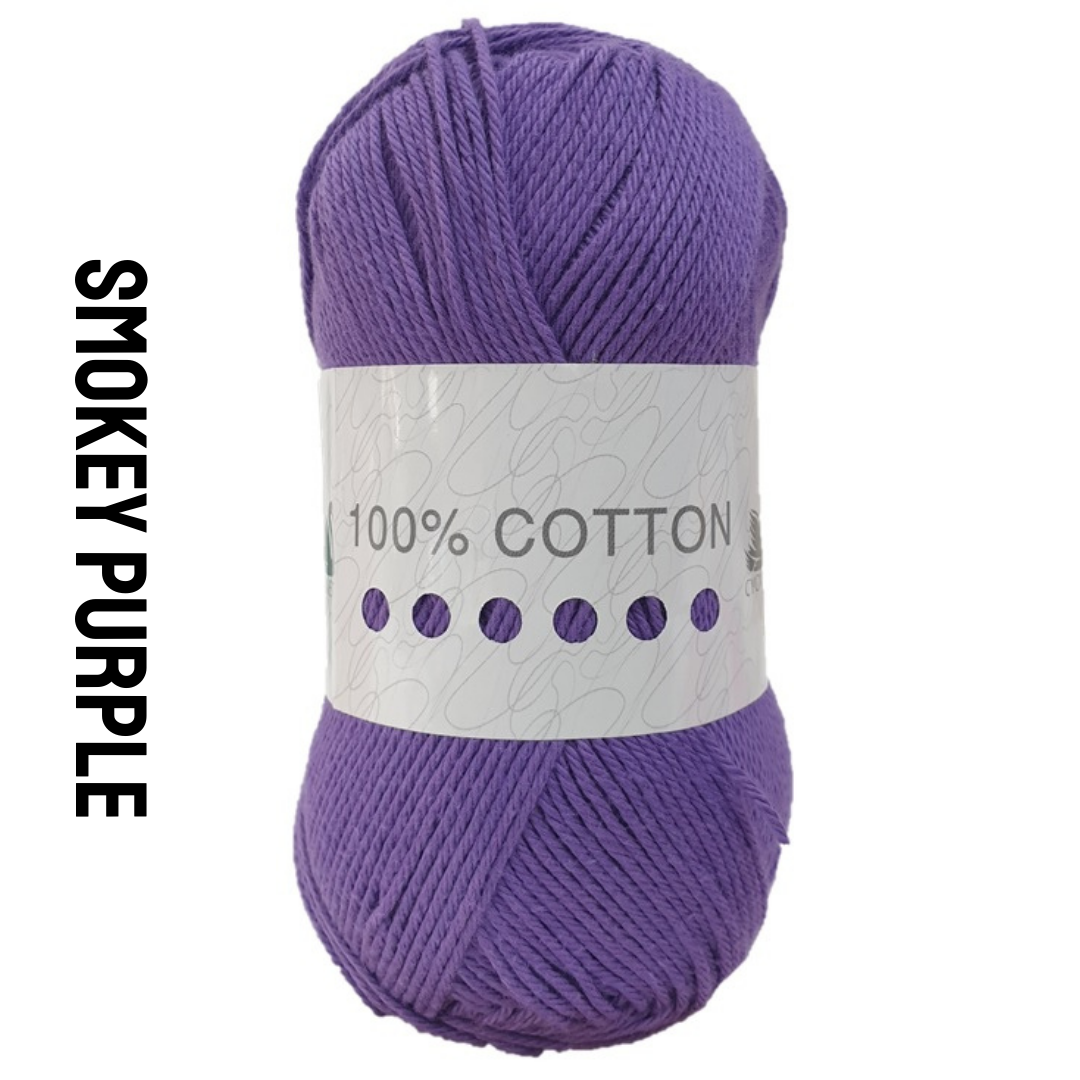 Smokey purple cotton yarn by Cygnet