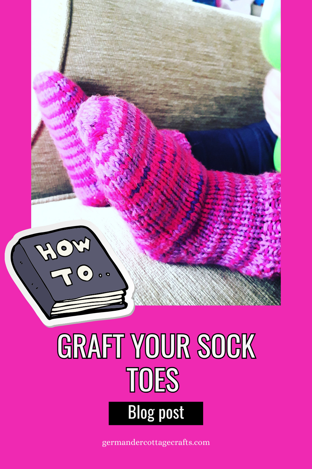 How to graft the toe of your sock. Kitchener stitch tutorial.