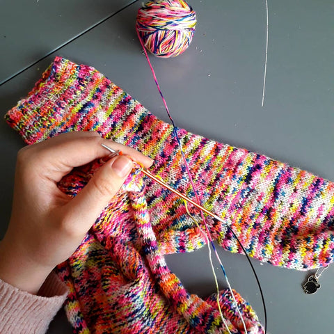Flat knit sock knitting pattern