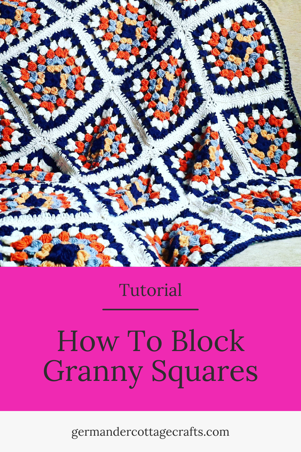 How to block granny squares. Step by step crochet tutorial for beginners.