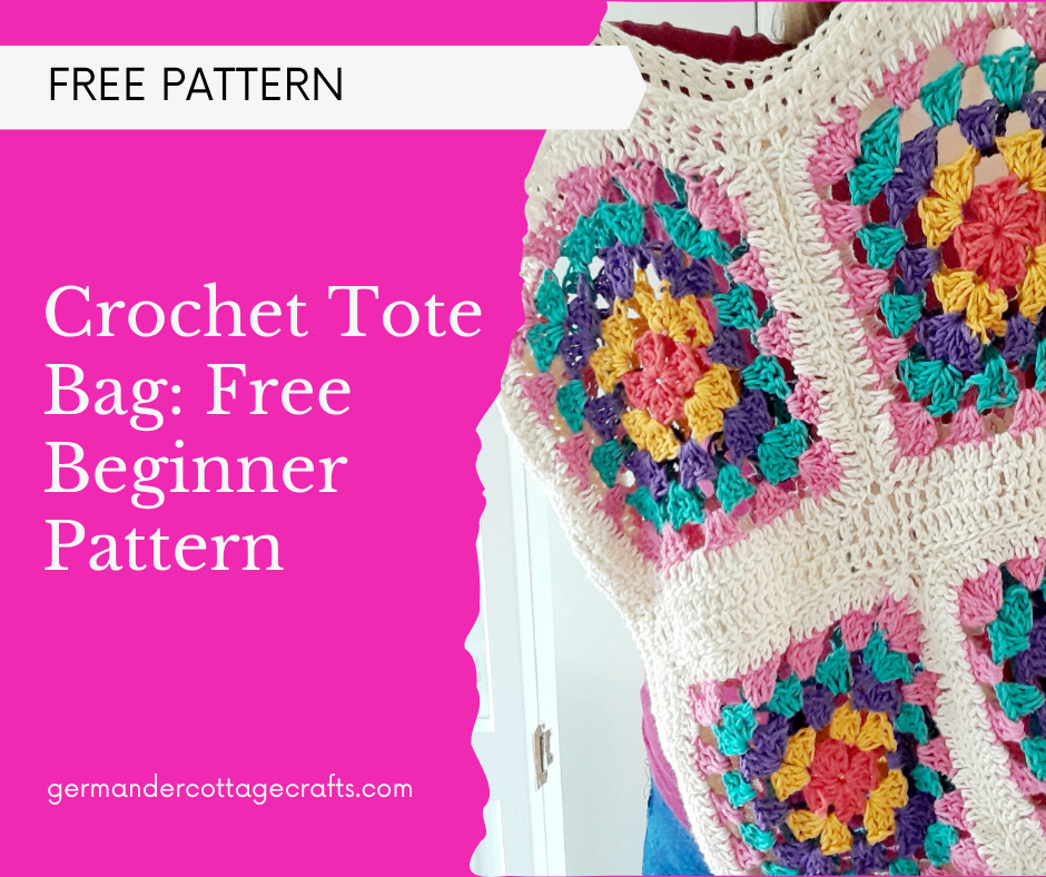 Totes Crochet Bag. Free Granny Square Tote Bag Pattern.