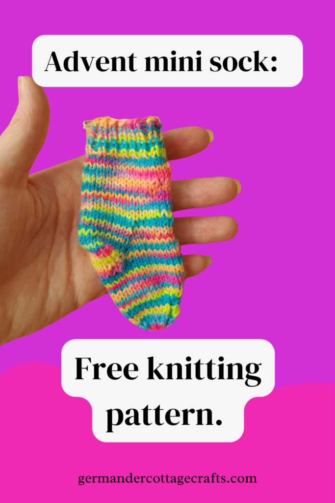 free knitting pattern for mini socks. 